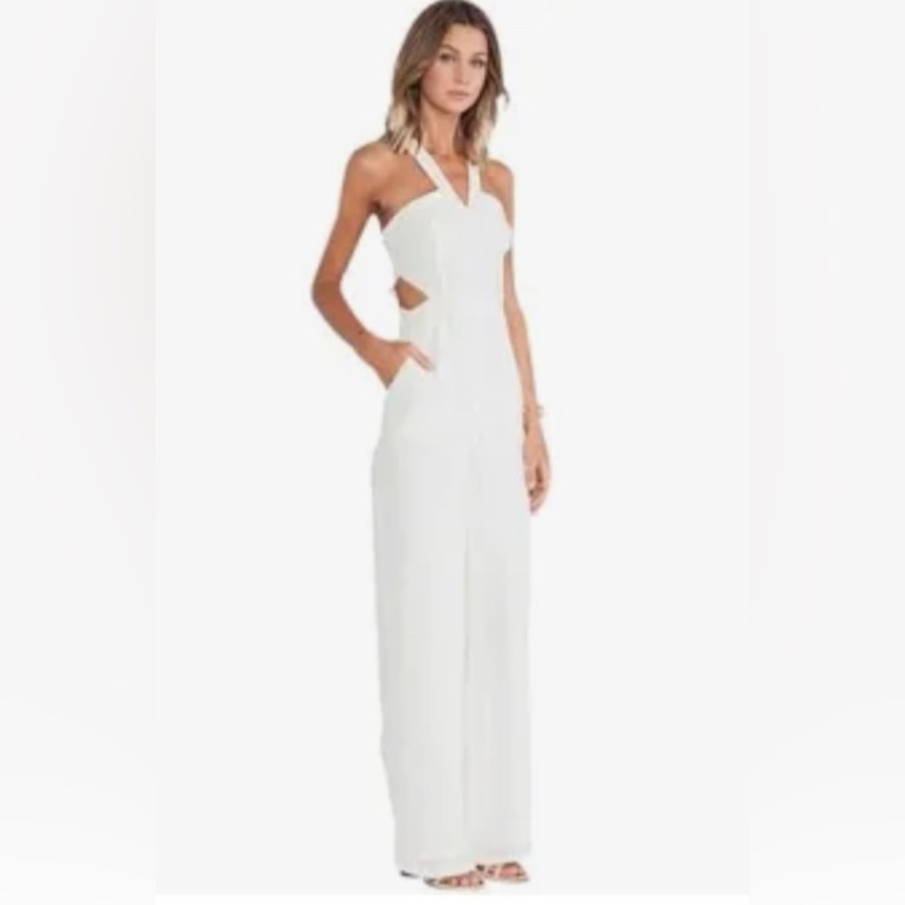 Lovers + Friends white jumpsuit in pristine condition.
